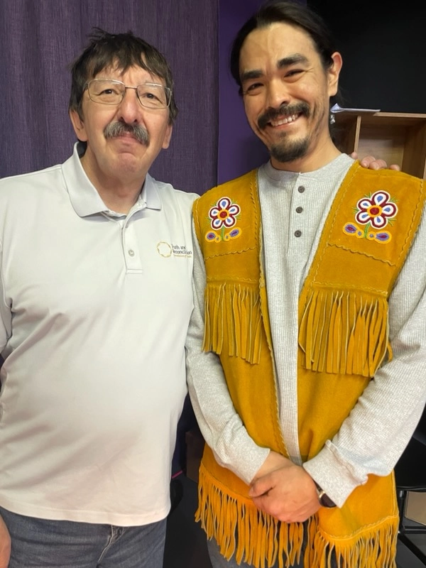 Robert Doucette, Métis activist with Josh Ranville, who plays the character Dan in Rattle.